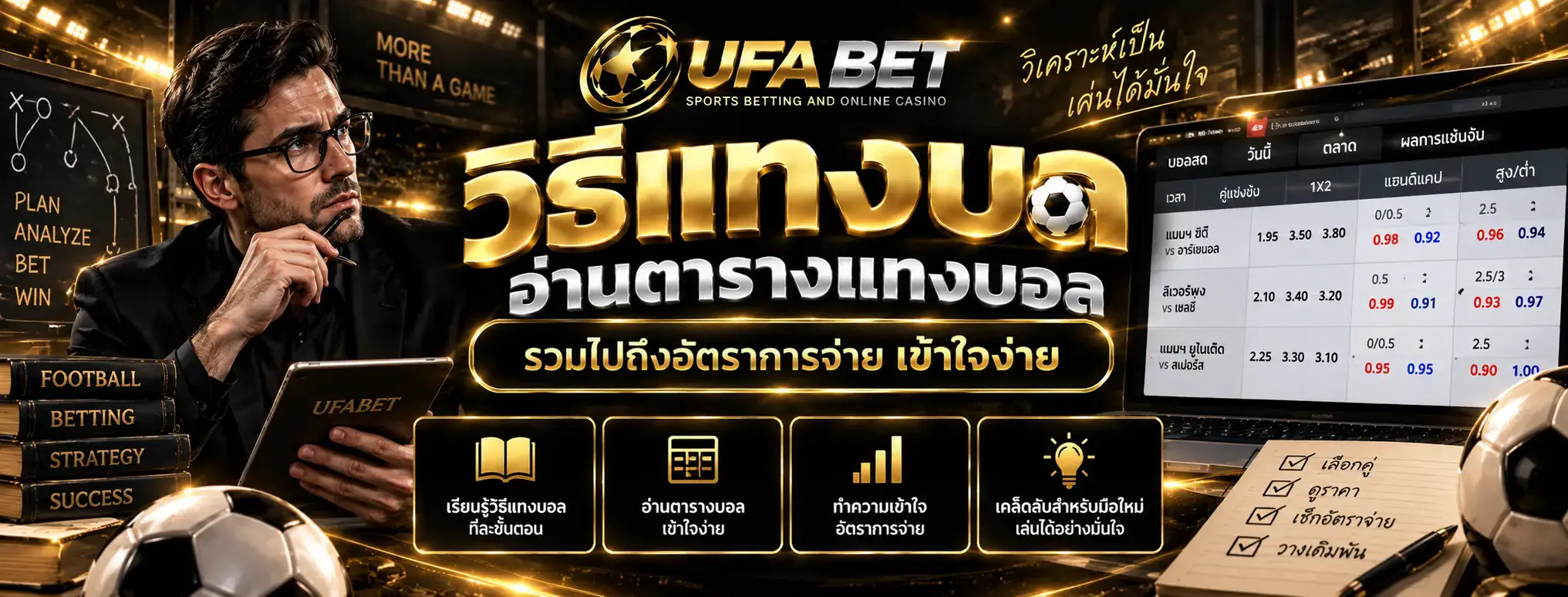 วิธีแทงบอล อ่านตารางบอล